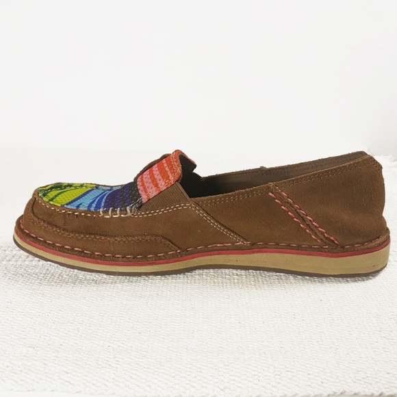 Ariat Womens Cruiser slip on Shoe Palm Brown Serape Colorful Rainbow size 8 - Picture 4 of 11